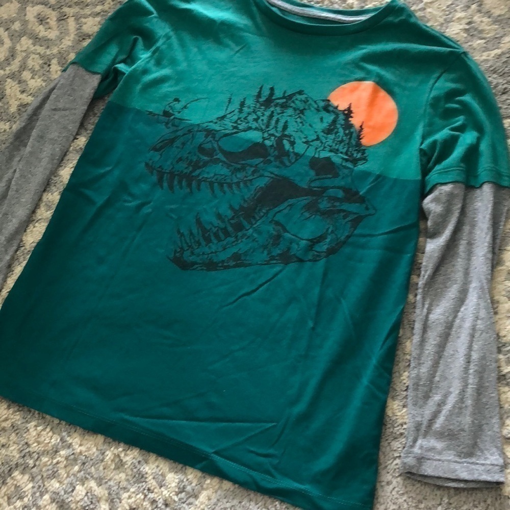 Old Navy Dino landscape long sleeve tee in size boys XL
